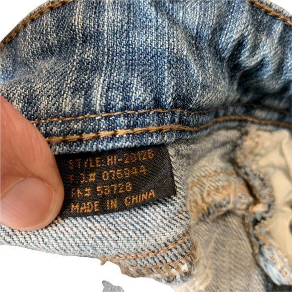 Dollhouse Distressed Denim Mini Skirt - Picture 6 of 7